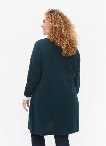 Knitted dress in cotton-viscose blend, Reflecting Pond Mel., Model image number 1