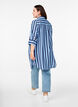Short dress with collar and chest pocket, Blue, Model image number 2