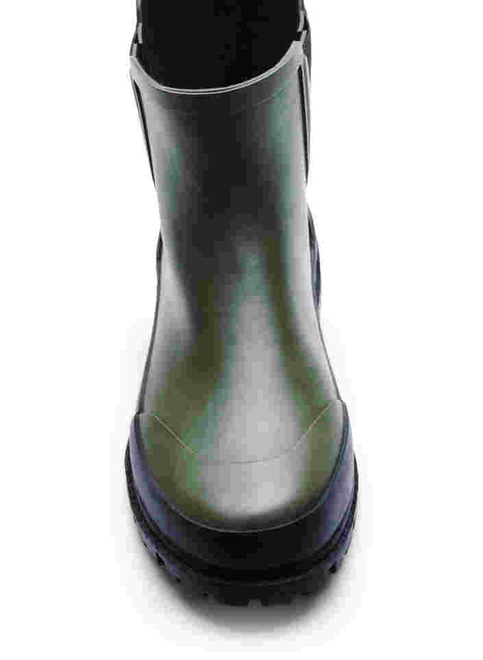 Short rubber boot in wide fit, Army Green/Black, Packshot image number 3