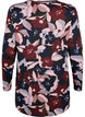 Floral Blouse with long sleeves, Black Rose Flower, Packshot image number 1
