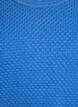 Knit blouse in cotton with textured pattern, Blue, Packshot image number 2