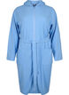 Morning robe with zipper and hood, Light Blue, Packshot image number 0