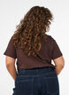 Christmas t-shirt in organic cotton, Brown, Model image number 2