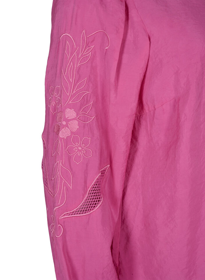 Blouse with TENCEL™ Modal with embroidery details, Phlox Pink, Packshot image number 3