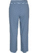 Striped pyjama bottoms with a high waist and wide legs, Blue, Packshot image number 1