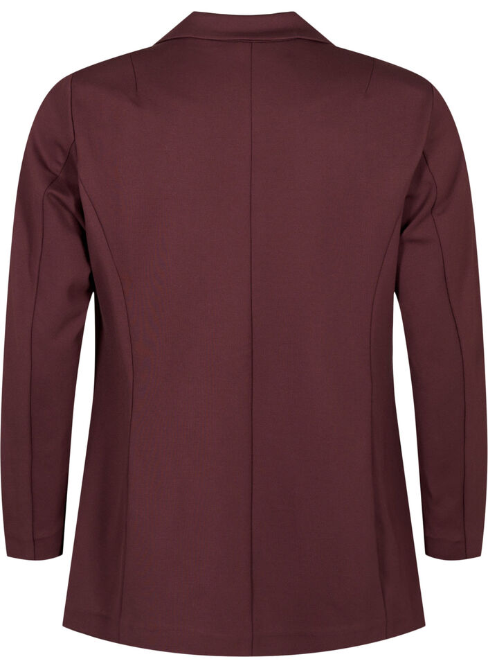Simple blazer with button closure, Dark Bordeaux, Packshot image number 1