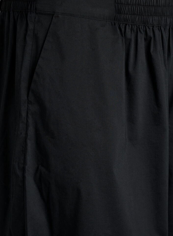 Balloon trousers with pockets and an elasticated waistband, Black, Packshot image number 2
