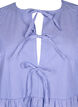 Striped cotton blouse with tie detail, Baja Blue Stripe, Packshot image number 2