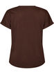 Cotton T-shirt with floral print, Brown, Packshot image number 1