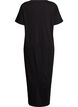 Midi nightgown in organic cotton, Black, Packshot image number 1