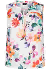 Floral top with tie detail