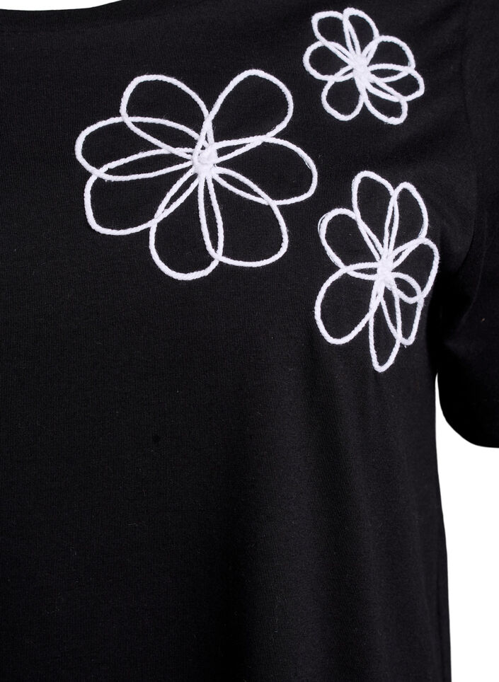 T-shirt with decorative details, Black, Packshot image number 2