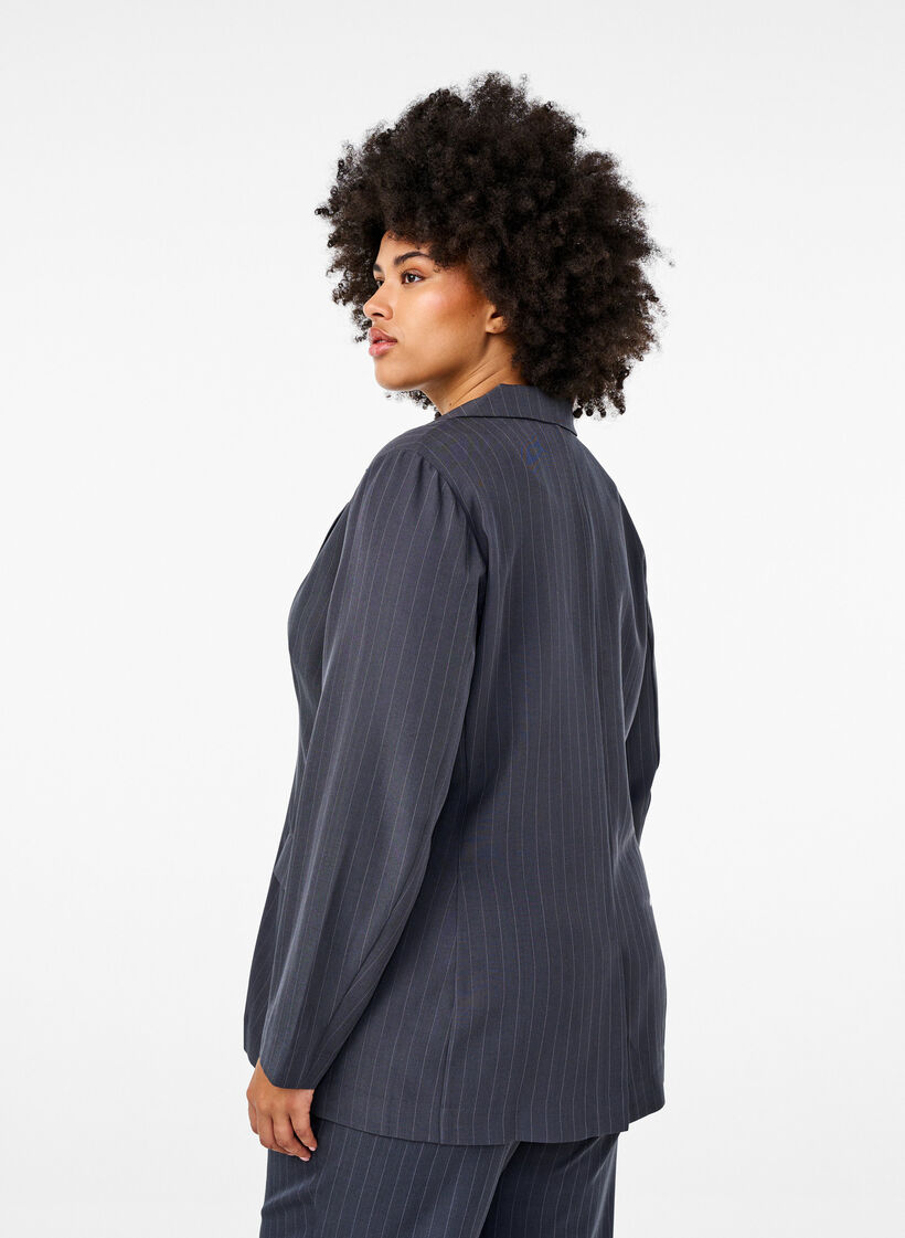 FLASH - Blazer with pockets and a slit, Dark Grey, Model image number 2