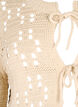 Knitted cardigan with ties and hole pattern, Birch, Packshot image number 2