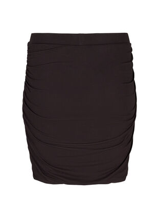 Close-fitting viscose skirt, Black, Packshot image number 1