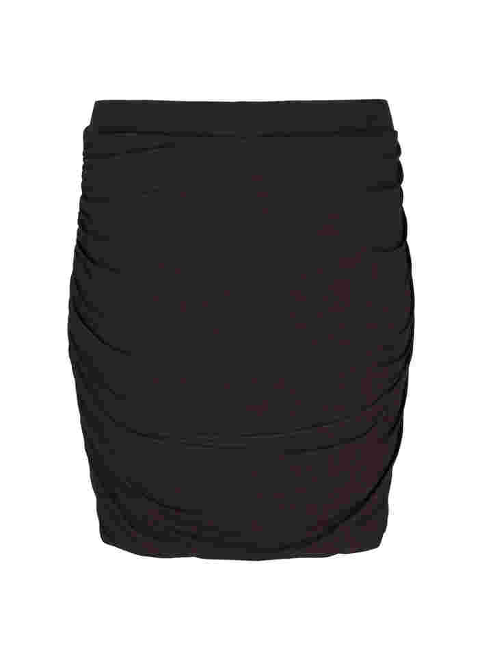 Close-fitting viscose skirt, Black, Packshot image number 1