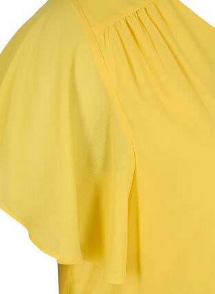 Short-sleeved blouse, Primrose Yellow, Packshot image number 3