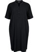 FLASH - Short sleeved midi dress in cotton, Black, Packshot image number 0