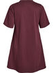 Knee-length jersey dress with pockets and A-line shape, Dark Bordeaux, Packshot image number 1