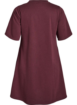 Knee-length jersey dress with pockets and A-line shape - Dark Bordeaux - Sz. 40-64 - Zizzifashion Knee-length jersey dress with pockets and A-line shape - Dark Bordeaux - Sz. 40-64 - Zizzifashion