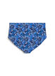 High-waisted bikini bottoms with pattern, Blue, Packshot image number 1