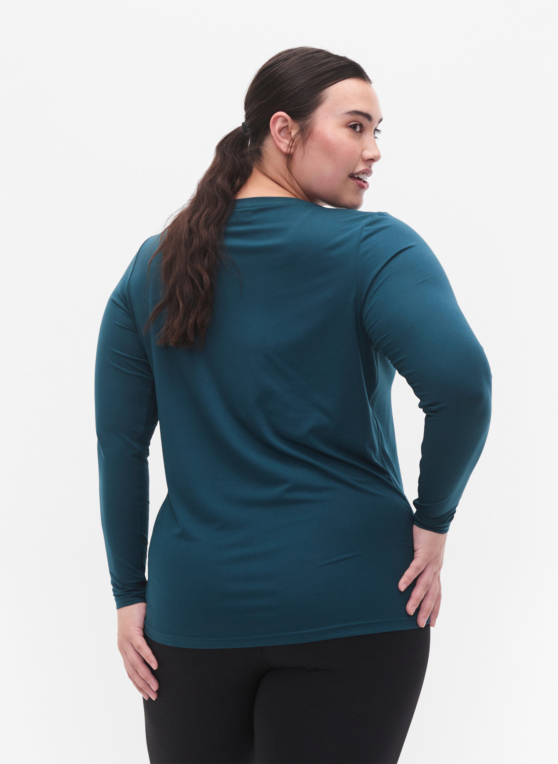 Zizzifashion Long-sleeved training shirt, Deep Teal, Model image number 1