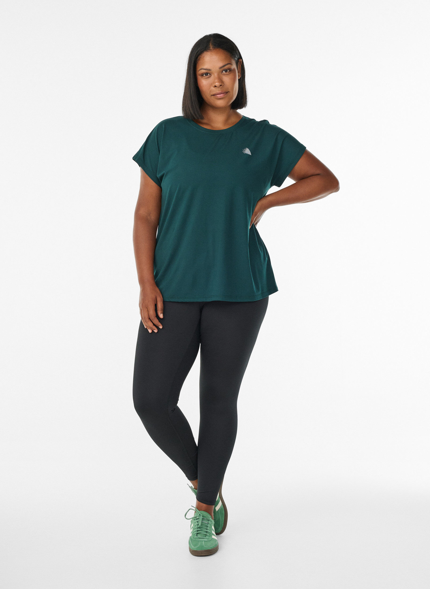 ZizzifashionSolid-coloured training T-shirt, Green, Model image number 1