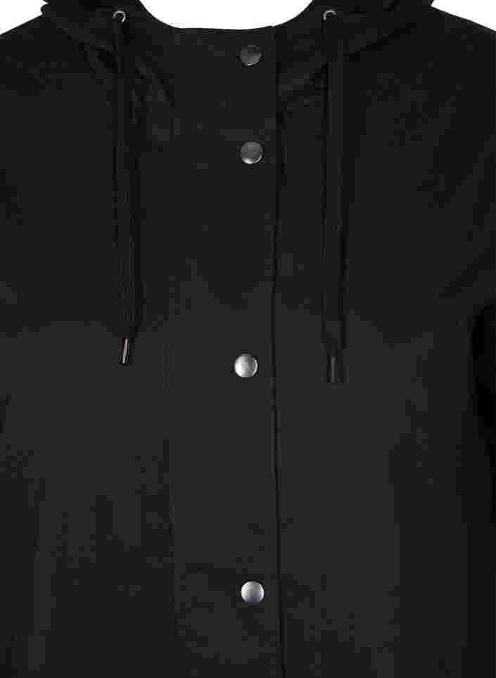 Parka jacket with hood and welt pockets, Black, Packshot image number 2