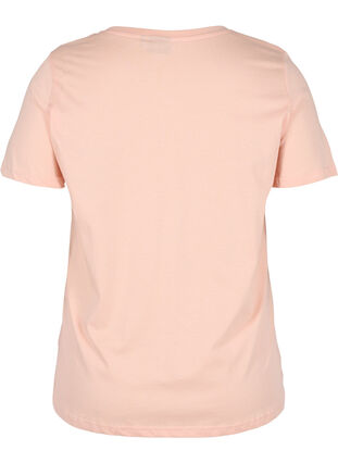 Short-sleeved cotton t-shirt with a print, Rose Cloud Loved, Packshot image number 1