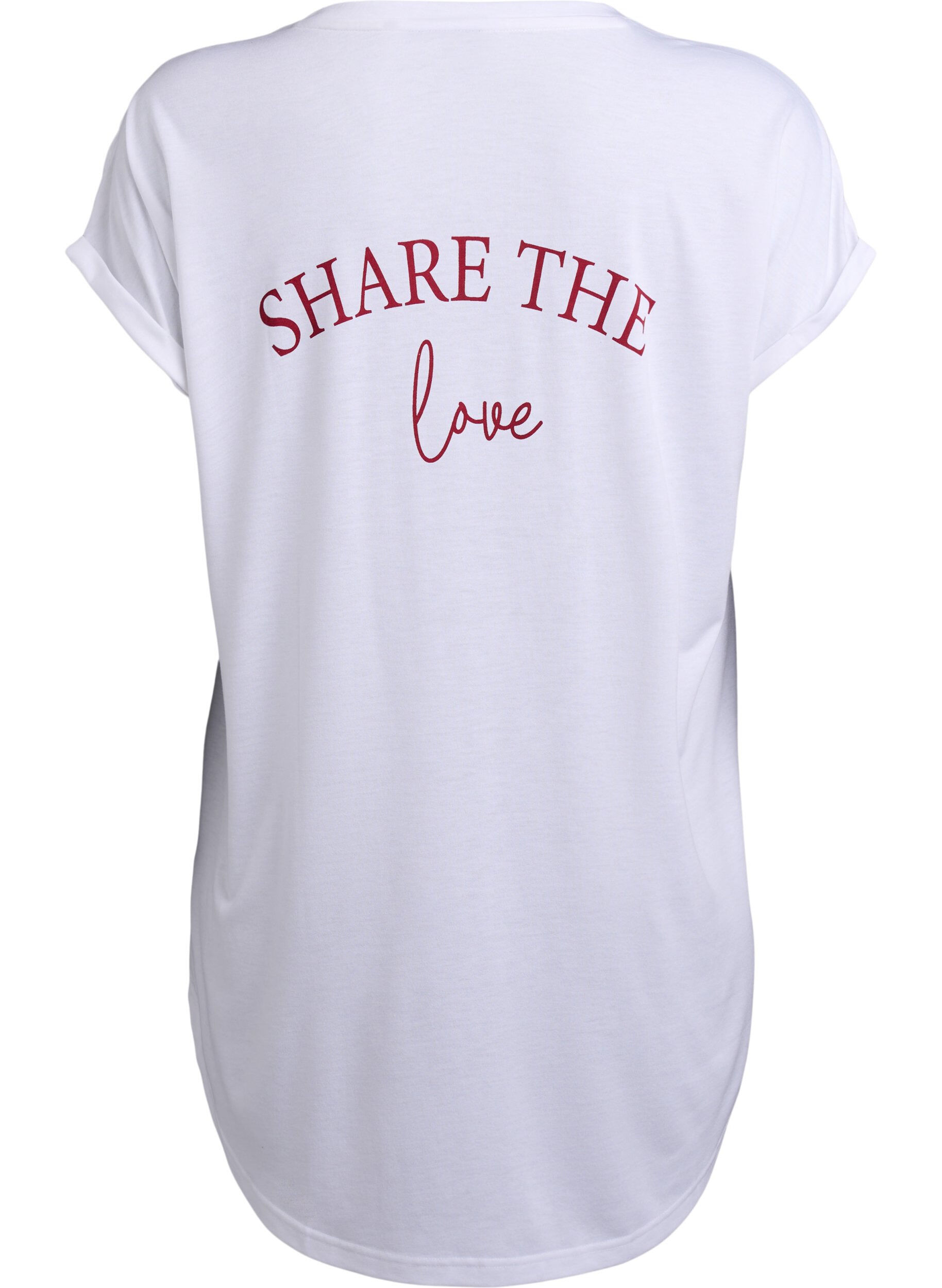ZizzifashionShort sleeve nightgown with text print, , Packshot image number 1
