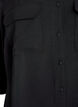 Shirt with chest pockets and 3/4 sleeves, Black, Packshot image number 2