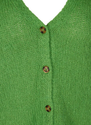 Knitted cardigan with buttons and V-neck, Online Lime, Packshot image number 2