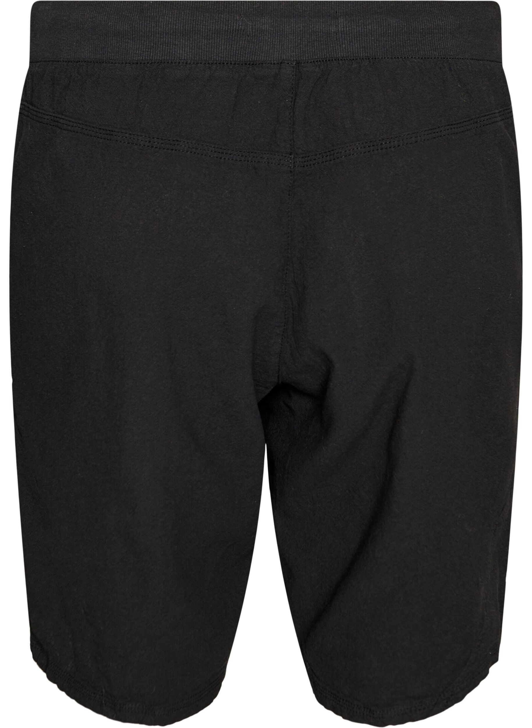 ZizzifashionLoose cotton shorts with pockets, Black, Packshot image number 1