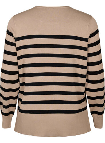 Striped viscose blouse, Fungi Stripe Comb, Packshot image number 1