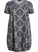 Short-sleeved cotton dress with print, Blue, Packshot image number 0