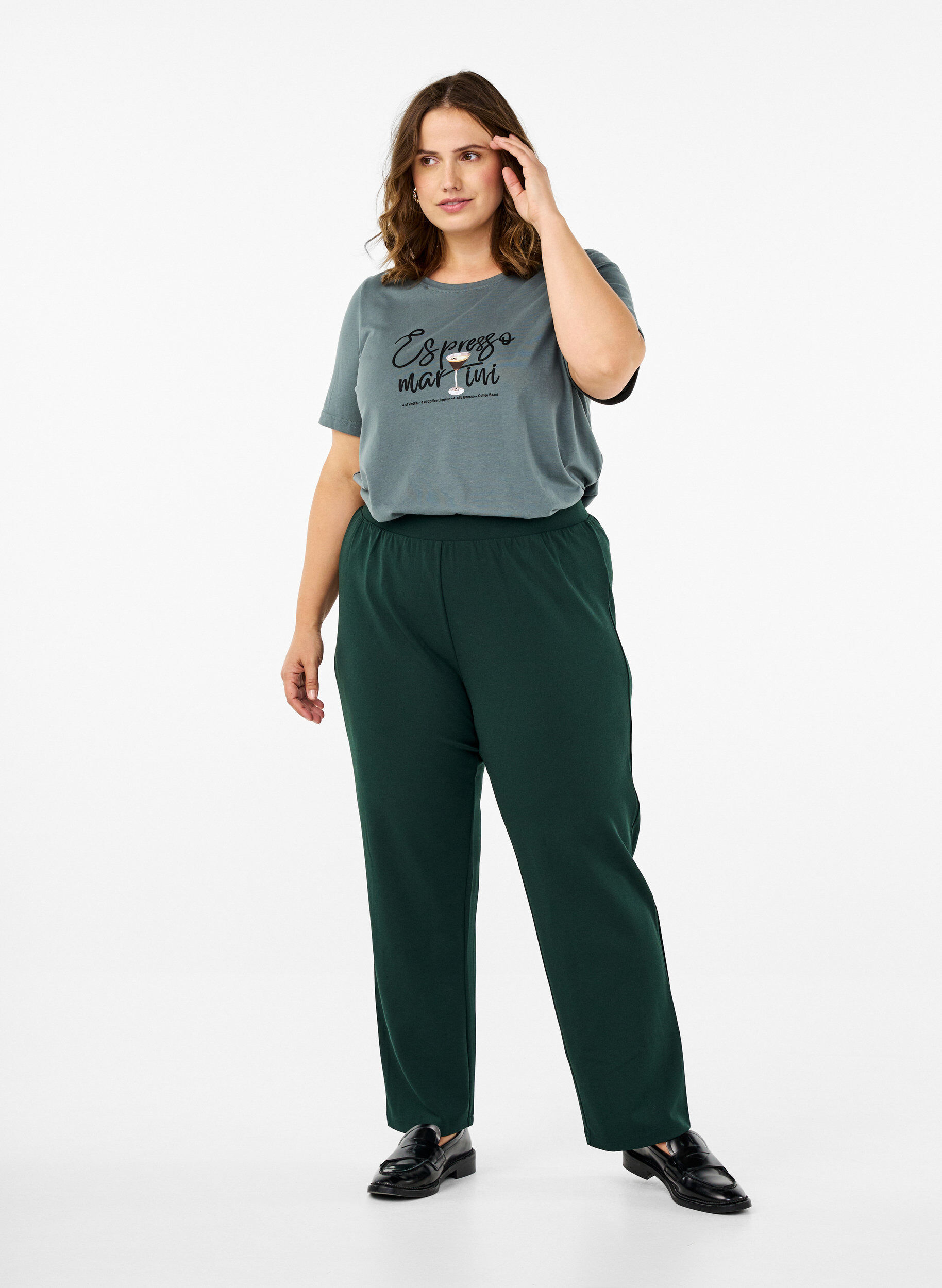 ZizzifashionStraight fit trousers, Green, Model image number 0