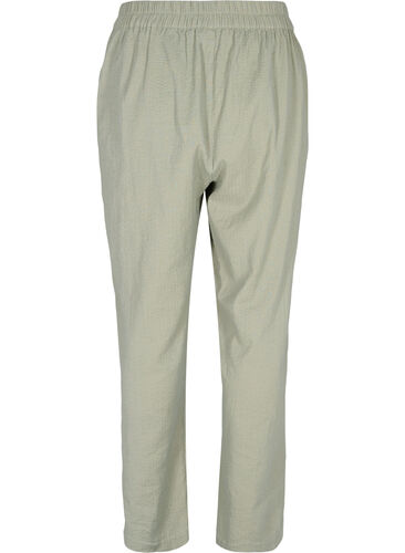 Cotton trousers with structure, Seagrass , Packshot image number 1