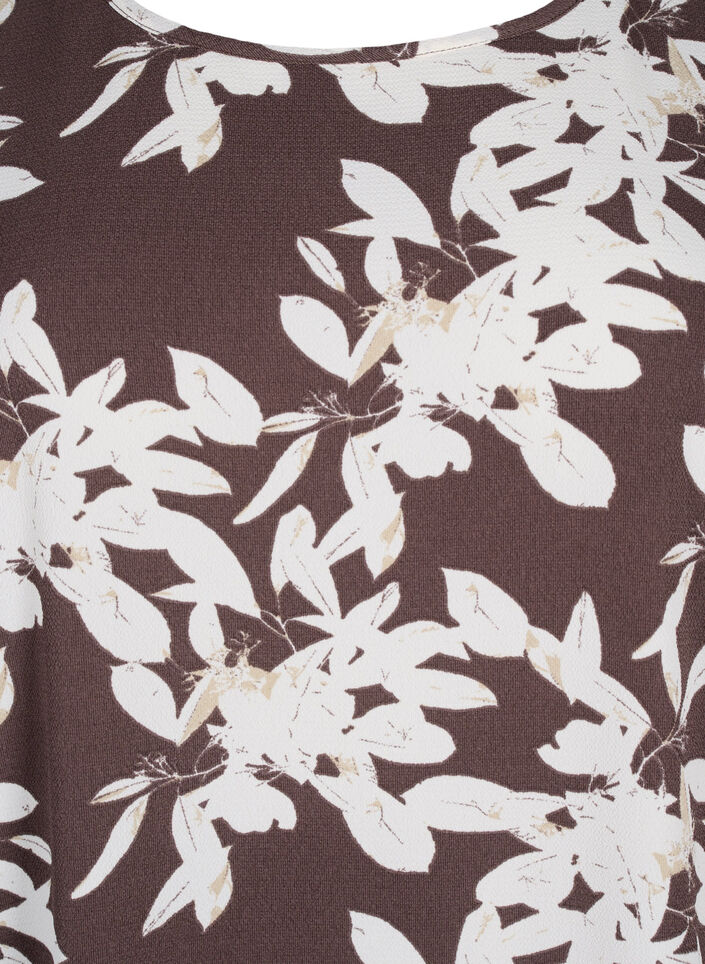 Dress with print and short sleeves, Brown, Packshot image number 2