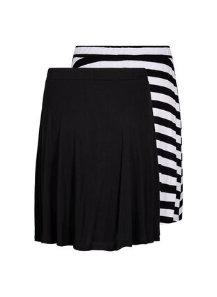 2-pack skirt in viscose, Black / Black Y/D, Packshot image number 1