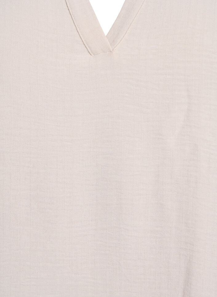 Loose blouse with short sleeves, Beige, Packshot image number 2