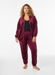 Loose velvet trousers, Red, Model image number 0