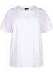 Organic cotton T-shirt with embroidery details, Bright White, Packshot image number 0