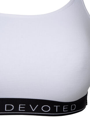 Cotton bra with adjustable straps, B. White/Upper Font, Packshot image number 2