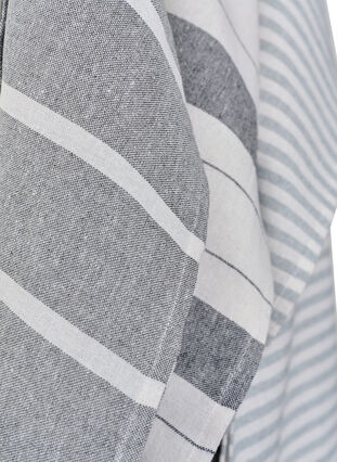 3-pack striped cotton tea towel, 3-Pack Grey, Packshot image number 2