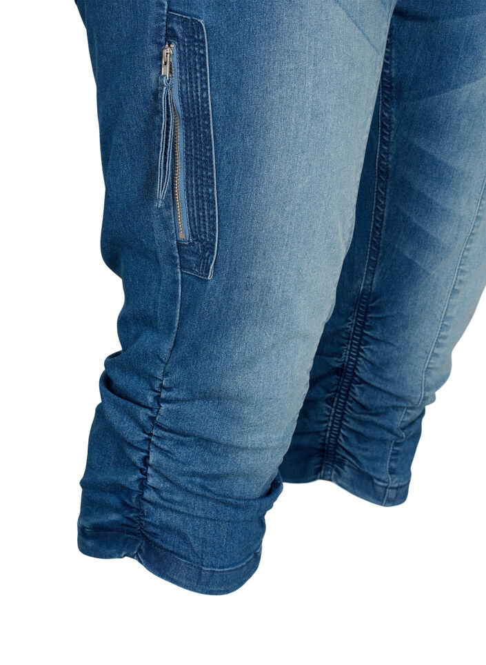 Slim fit capri jeans with pockets, Light Blue, Packshot image number 3