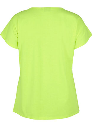 Neon-coloured cotton t-shirt, Neon Lime, Packshot image number 1
