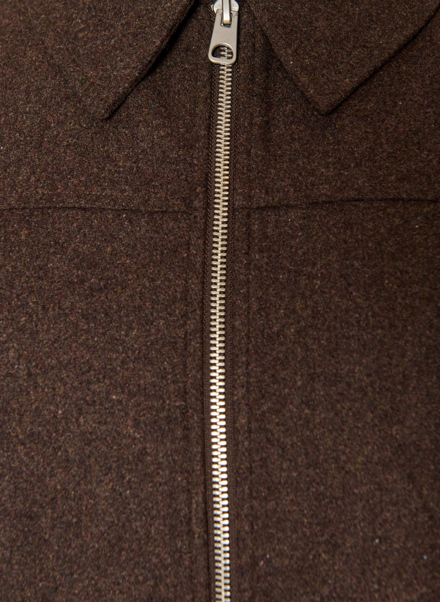 ZizzifashionShort jacket with shirt collar and zip, Brown, Packshot image number 2