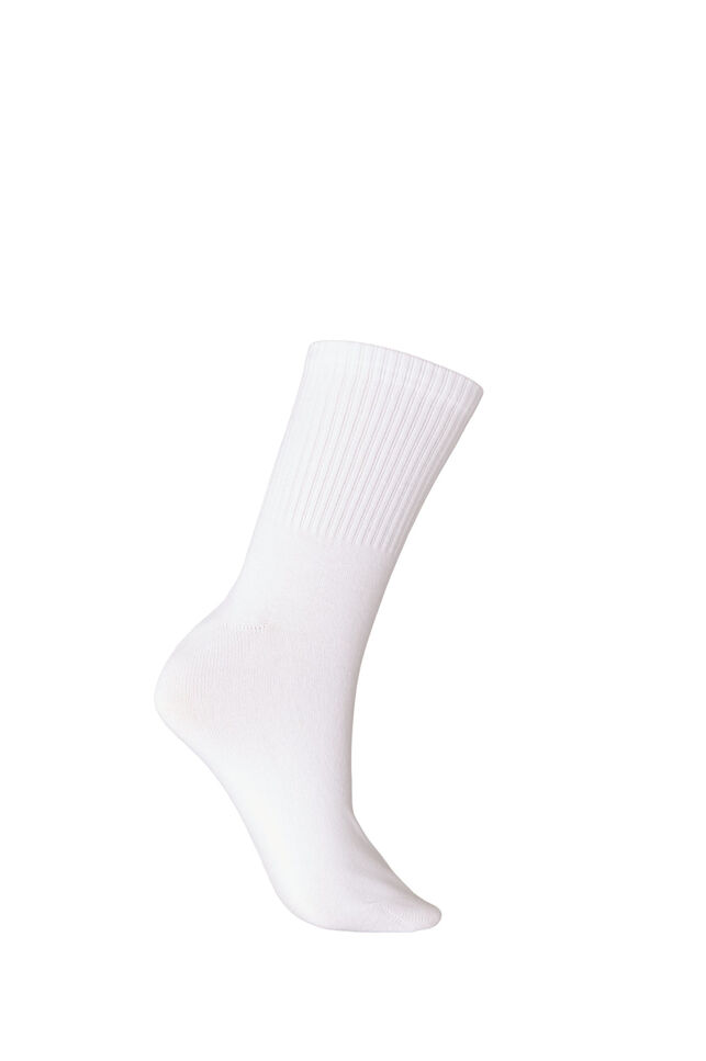 Cotton socks with pattern, White, Packshot image number 1