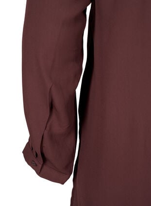 Solid colour shirt with v-neck, Fudge, Packshot image number 4