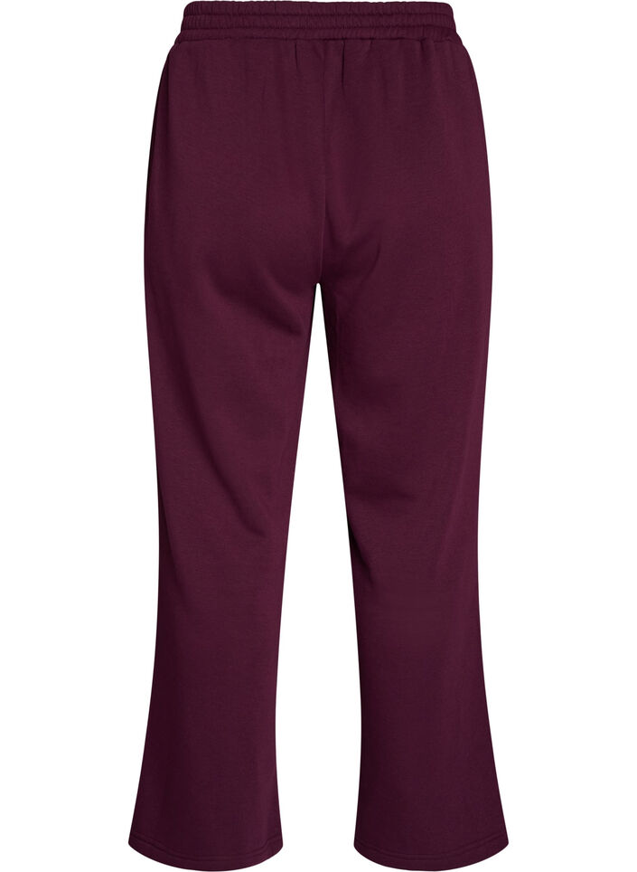 High-waisted sweatpants with wide legs, Purple, Packshot image number 1
